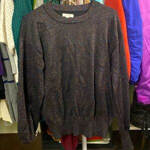Nine West Black And Sparkly Long Sleeve sweater stretchy